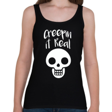 PRINTFASHION Creepin It Real Skull - Női atléta - Fekete női felső