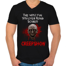 PRINTFASHION creepshow - Férfi V-nyakú póló - Fekete férfi póló