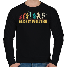 PRINTFASHION Cricket evolution - Férfi pulóver - Fekete