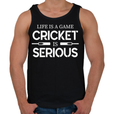 PRINTFASHION Cricket is serious - Férfi atléta - Fekete atléta, trikó