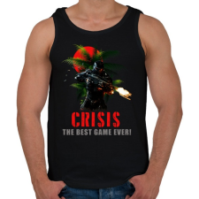 PRINTFASHION crisis - Férfi atléta - Fekete atléta, trikó