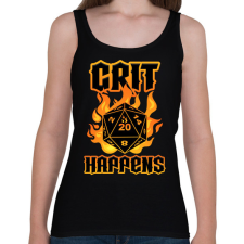 PRINTFASHION Crit Happens - Női atléta - Fekete női trikó