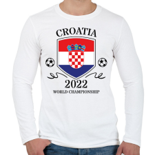 PRINTFASHION Croatia 2022 - Férfi hosszú ujjú póló - Fehér férfi póló