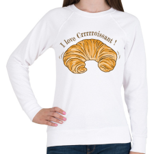 PRINTFASHION Croissaint - Női pulóver - Fehér női pulóver, kardigán