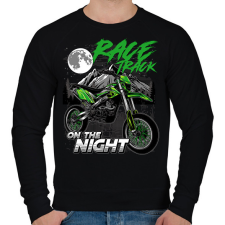 PRINTFASHION Cross Motor Race Track - motokrossz - Férfi pulóver - Fekete férfi pulóver, kardigán