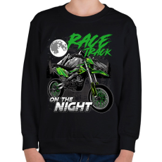 PRINTFASHION Cross Motor Race Track - motokrossz - Gyerek pulóver - Fekete