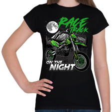 PRINTFASHION Cross Motor Race Track - motokrossz - Női póló - Fekete női póló