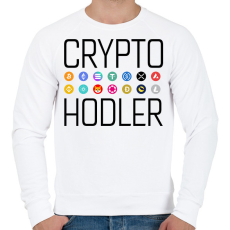 PRINTFASHION Crypto Hodler - Férfi pulóver - Fehér