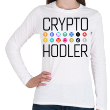 PRINTFASHION Crypto Hodler - Női hosszú ujjú póló - Fehér női póló