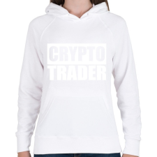 PRINTFASHION Crypto Trader - Női kapucnis pulóver - Fehér női pulóver, kardigán