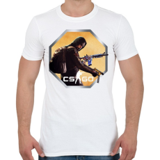 PRINTFASHION CS:GO - Ikon Logó - Férfi póló - Fehér