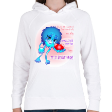 PRINTFASHION Csajozós póló - Női kapucnis pulóver - Fehér