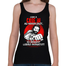 PRINTFASHION Csak a case ih ad nekem erőt - Női atléta - Fekete női trikó