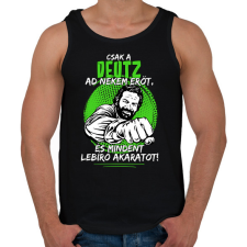 PRINTFASHION Csak a deutz ad nekem erőt - Férfi atléta - Fekete atléta, trikó