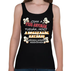 PRINTFASHION Csak a fiús anyukák tudják... - Női atléta - Fekete