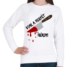 PRINTFASHION Csak a hegyét! - Női pulóver - Fehér női pulóver, kardigán