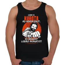 PRINTFASHION Csak a kubota ad nekem erőt - Férfi atléta - Fekete atléta, trikó