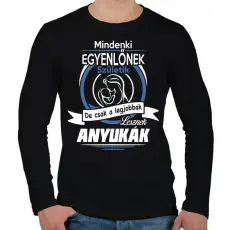PRINTFASHION Csak a legjobbak lesznek anyukák - Férfi hosszú ujjú póló - Fekete