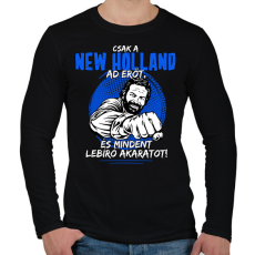 PRINTFASHION Csak a new holland ad erőt - Férfi hosszú ujjú póló - Fekete