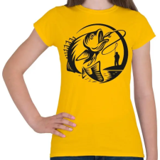 PRINTFASHION Csak a ponty!  - Női póló - Sárga női póló