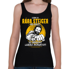 PRINTFASHION Csak a rába steiger ad erőt - Női atléta - Fekete