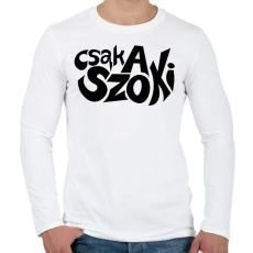 PRINTFASHION csak a szoki - Férfi hosszú ujjú póló - Fehér