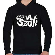 PRINTFASHION csak a szoki  - Férfi kapucnis pulóver - Fekete