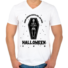 PRINTFASHION Csak akkor kelts fel - Férfi V-nyakú póló - Fehér