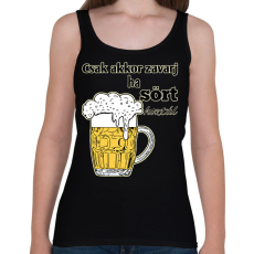 PRINTFASHION Csak akkor zavarj ha sört hoztál - Női atléta - Fekete