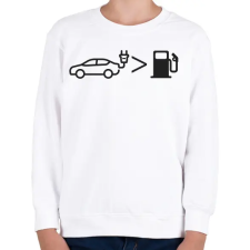 PRINTFASHION Csak az elektromos - Gyerek pulóver - Fehér gyerek pulóver, kardigán