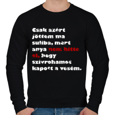 PRINTFASHION Csak azért jöttem ma suliba... - Férfi pulóver - Fekete férfi pulóver, kardigán