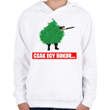 PRINTFASHION Csak egy bokor... - Gyerek kapucnis pulóver - Fehér gyerek pulóver, kardigán