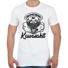 PRINTFASHION Csak egy igazi úriember hajt Kawasakit - Férfi póló - Fehér férfi póló