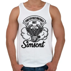 PRINTFASHION Csak egy igazi úriember hajt Simsont - Férfi atléta - Fehér