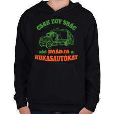 PRINTFASHION Csak egy srác - Gyerek kapucnis pulóver - Fekete gyerek pulóver, kardigán