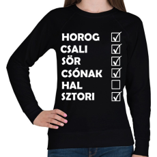 PRINTFASHION Csak hal nincs - Női pulóver - Fekete