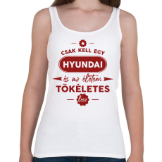 PRINTFASHION Csak kell egy Hyundai - Női atléta - Fehér