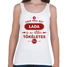 PRINTFASHION Csak kell egy Lada - Női atléta - Fehér női trikó