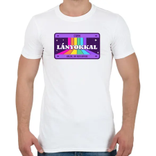 PRINTFASHION CSAK LÁNYOKKAL HÁLOK - Férfi póló - Fehér férfi póló