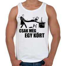 PRINTFASHION Csak még 1 kört - Férfi atléta - Fehér atléta, trikó