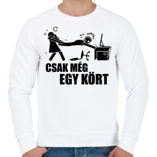 PRINTFASHION Csak még 1 kört - Férfi pulóver - Fehér férfi pulóver, kardigán