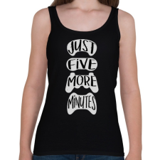 PRINTFASHION Csak még 5 perc - Gamer - Női atléta - Fekete női trikó