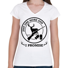 PRINTFASHION Csak még egy fegyver - Női V-nyakú póló - Fehér