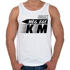 PRINTFASHION Csak még egy km - Férfi atléta - Fehér