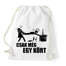 PRINTFASHION Csak még egy kört - Sportzsák, Tornazsák - Fehér tornazsák