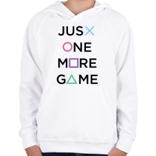 PRINTFASHION Csak még egy meccs... - Gyerek kapucnis pulóver - Fehér gyerek pulóver, kardigán