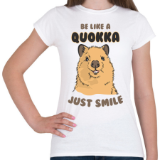 PRINTFASHION Csak mosolyogj - Női póló - Fehér női póló