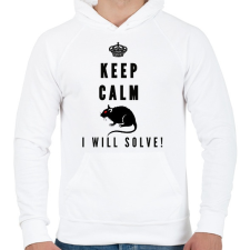PRINTFASHION Csak nyugi én megoldom!(kártevőirtó) - Férfi kapucnis pulóver - Fehér férfi pulóver, kardigán