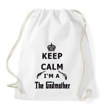 PRINTFASHION CSAK NYUGI ÉN VAGYOK A KERESZTANYA - Sportzsák, Tornazsák - Fehér tornazsák