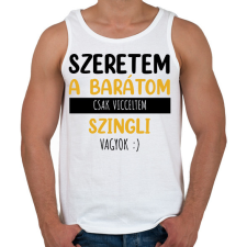 PRINTFASHION Csak vicceltem - Női - Férfi atléta - Fehér atléta, trikó